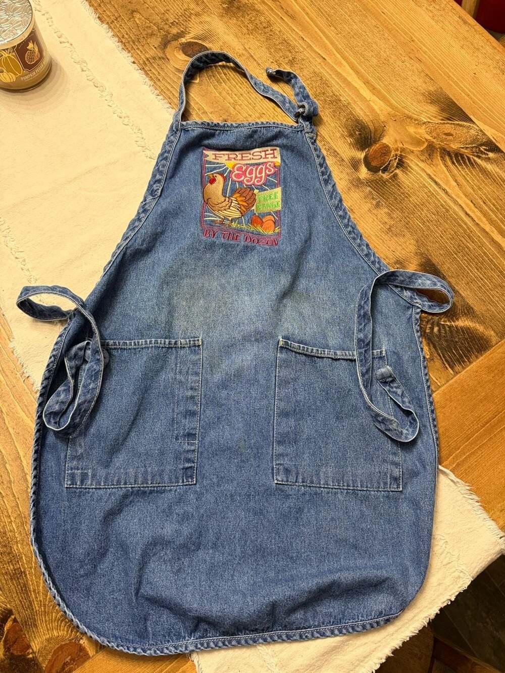 Fresh Eggs Free Range Denim Apron Kitchen